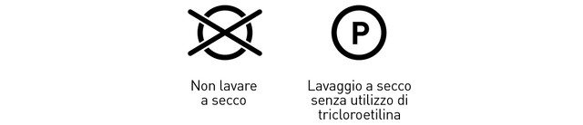 Simboli per il lavaggio a secco