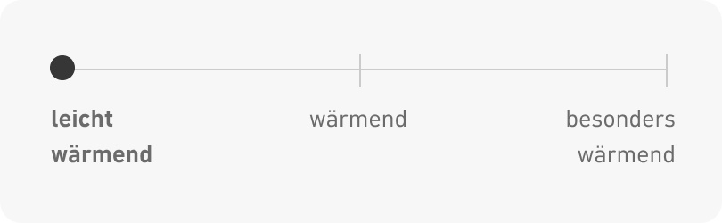 Leicht wärmend