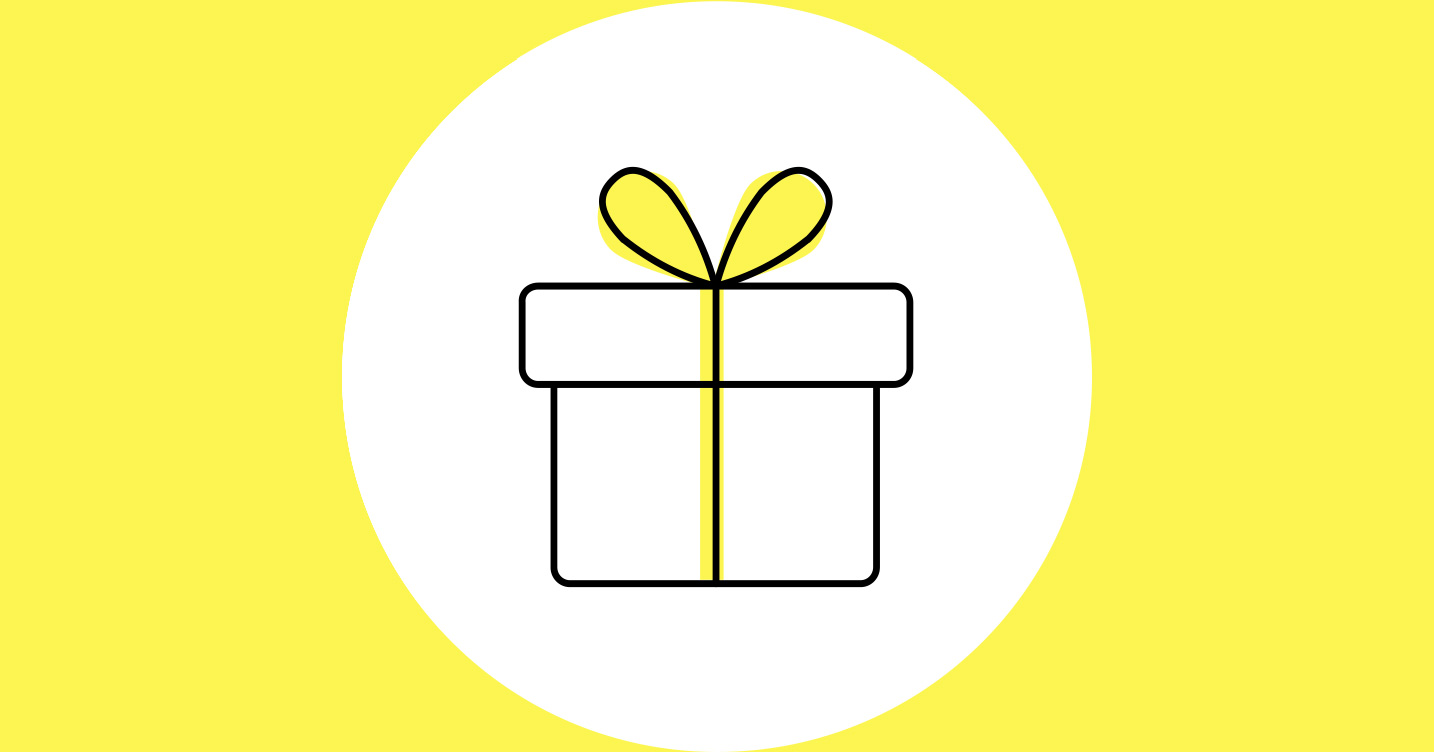 A yellow symbol with a handshake