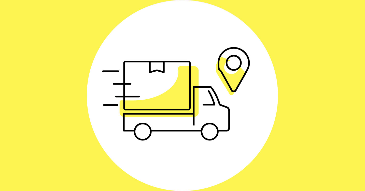 A yellow symbol with a handshake