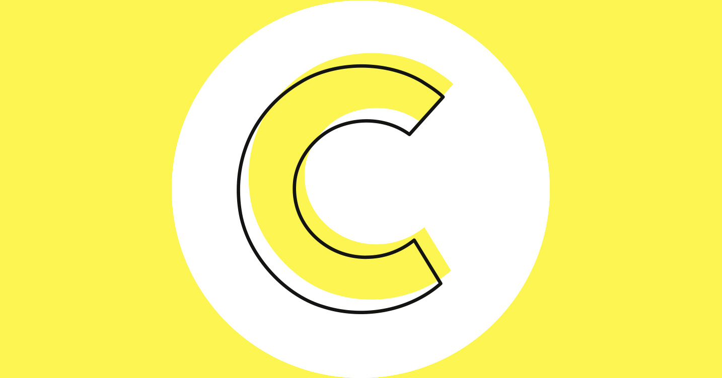 A yellow symbol with a handshake